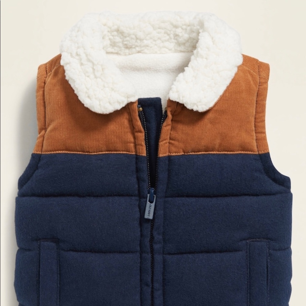 Baby puffer vest - fleece lined